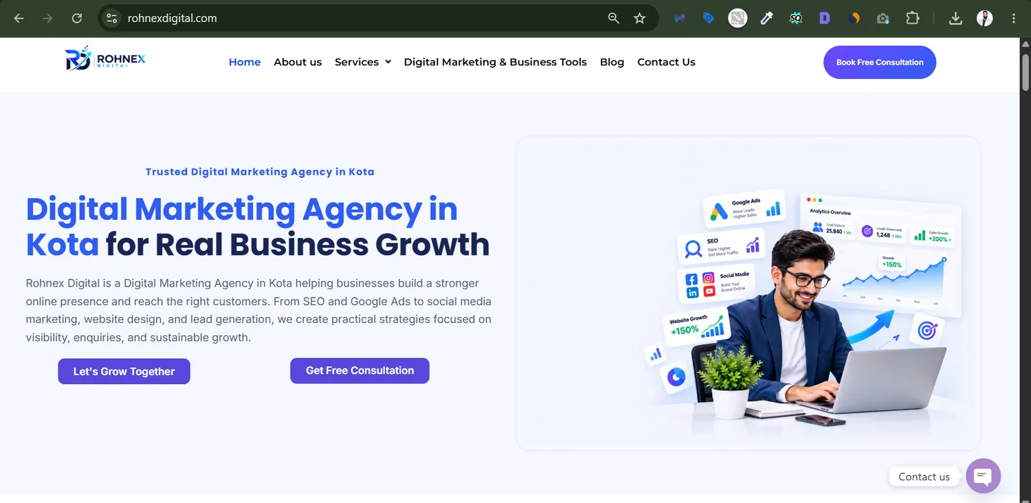 Rohnex Digital student website project